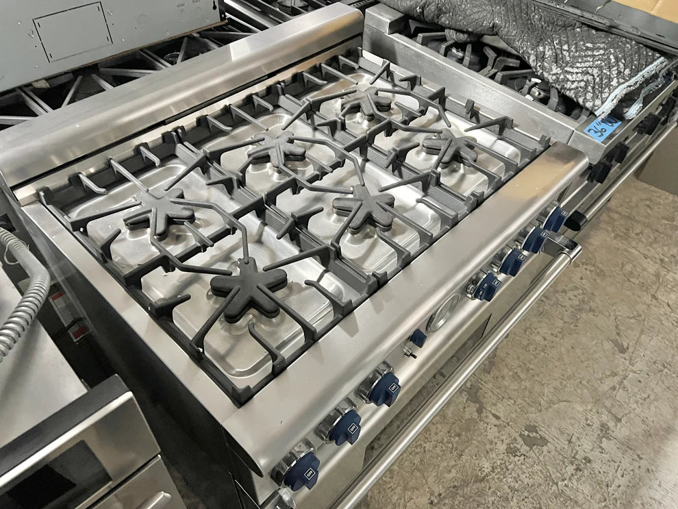 36 INCH Thermador Pro Grand PG366BS Pro Style All Gas Range , 6 Star Burners , 2 with ExtraLow Simmer Settings), European 3rd Element Convection & 5.1 cu. ft. Oven Capacity, Natural Gas