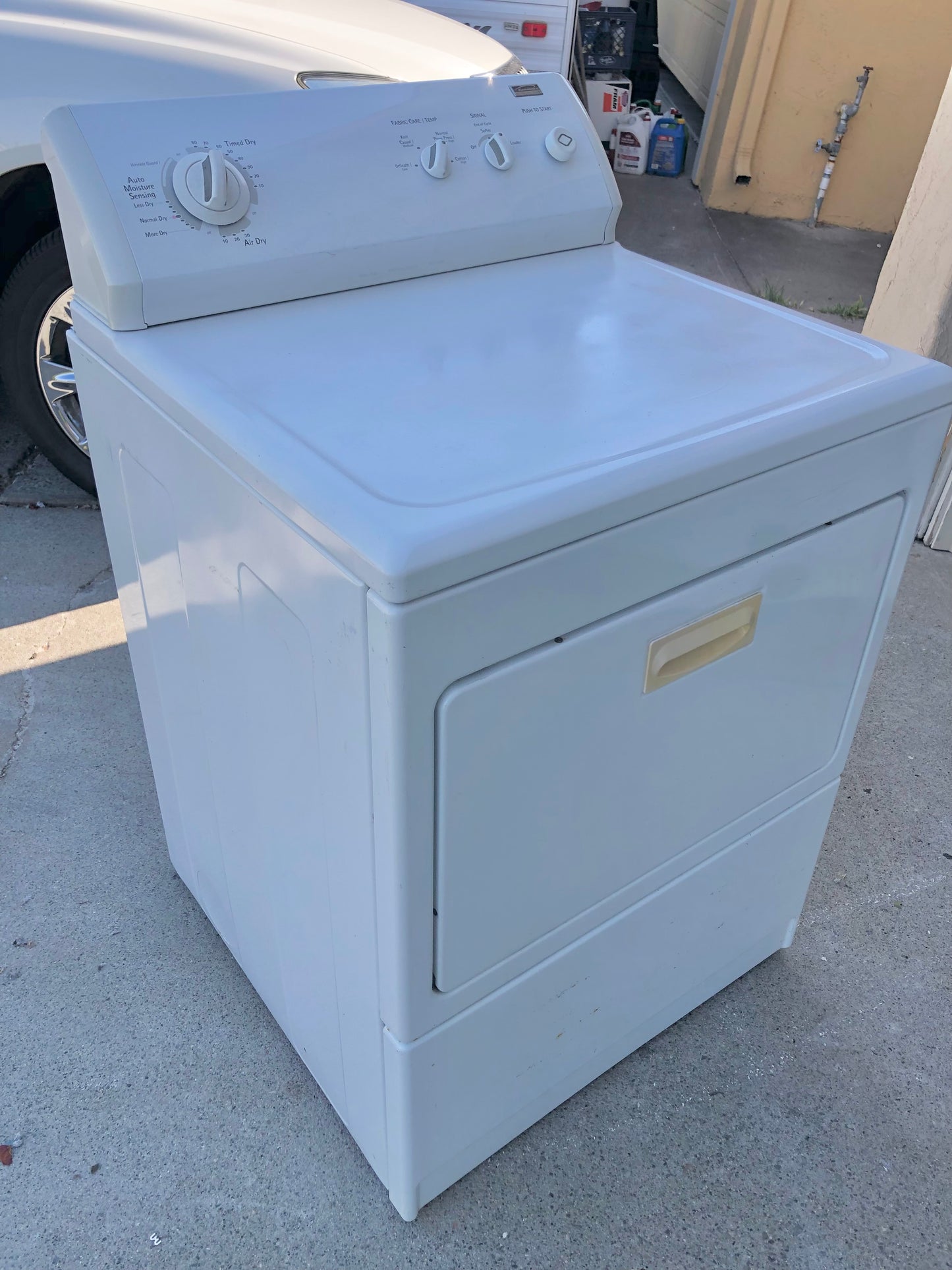 27 INCH Kenmore 220V Front Load Electric Dryer , White , Used Condition