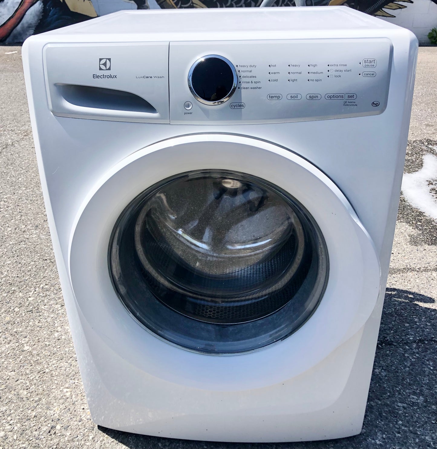 27 INCH Electrolux ELFW7337AW Front Load Washer 4.4 Cu. Ft., LuxCare Wash System, Stainless Steel Drum, Child Lock, 7 Wash Cycles, Clean Washer, Delicates, Fast Wash, Heavy Duty, Delay Start Time, UL Listed, ENERGY STAR