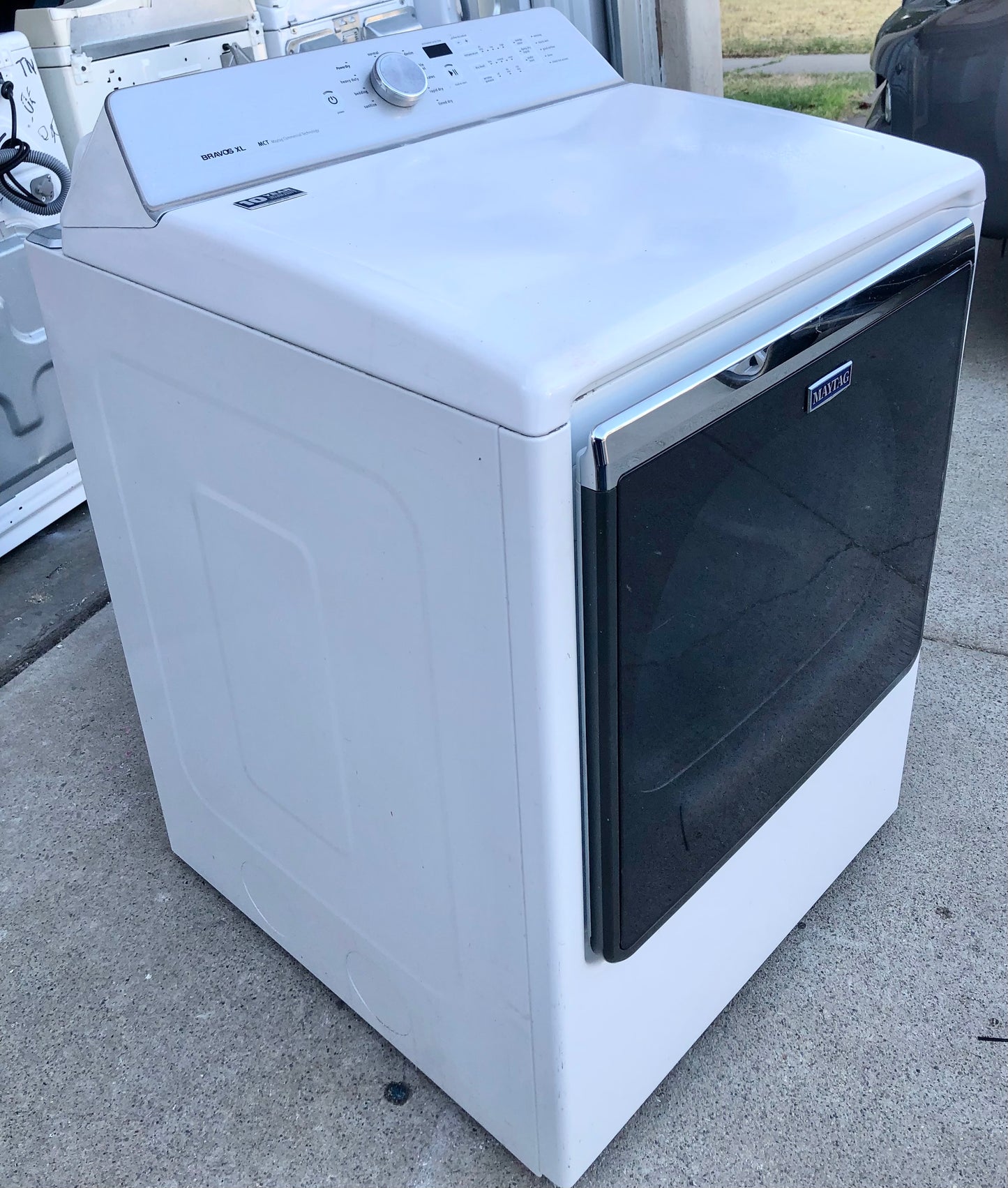 Maytag MEDB835DW 29 Inch Electric Dryer Heavy Duty, Sanitize Cycle, Wrinkle Prevent, ENERGY STAR, Used Condition