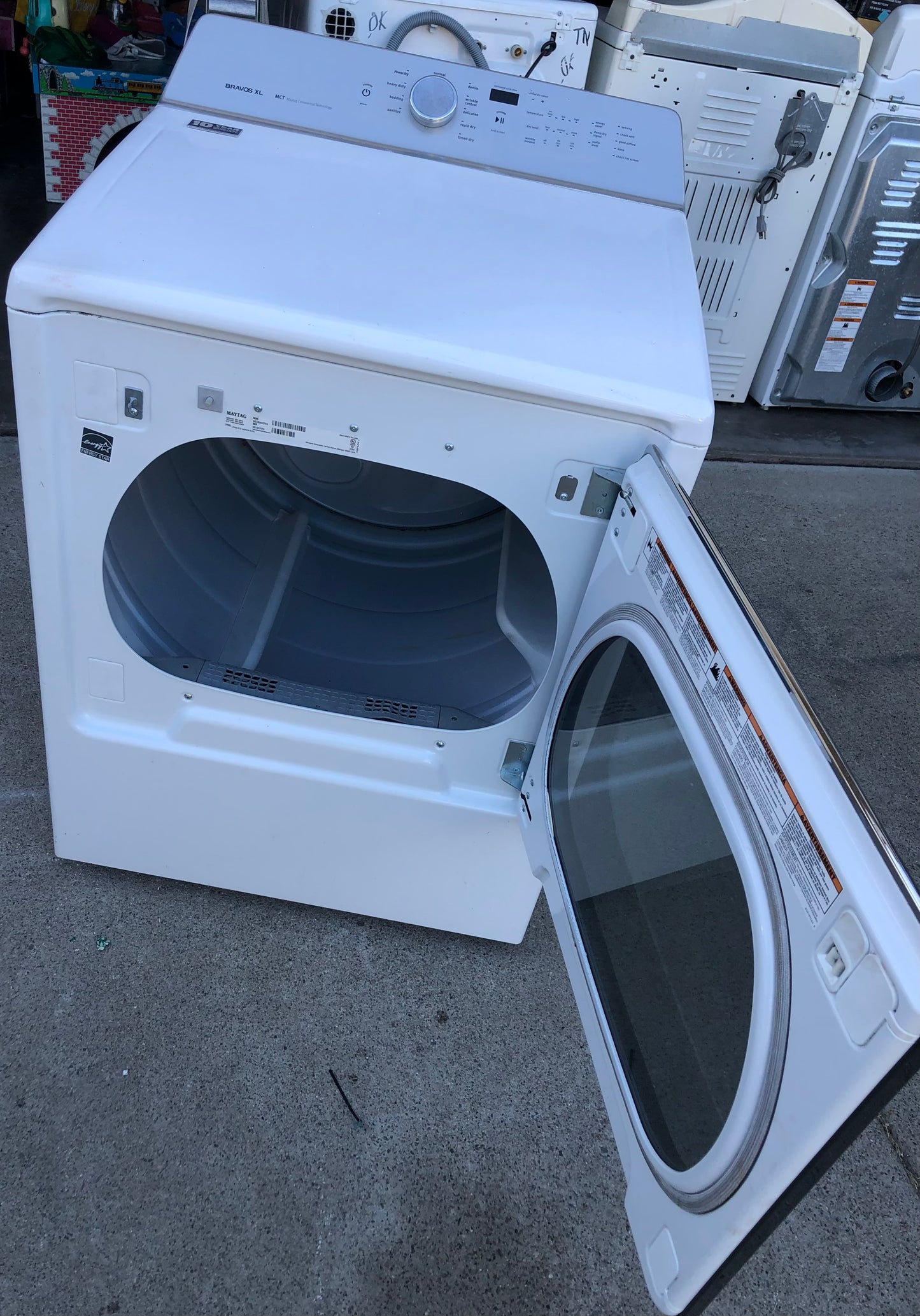 Maytag MEDB835DW 29 Inch Electric Dryer Heavy Duty, Sanitize Cycle, Wrinkle Prevent, ENERGY STAR, Used Condition