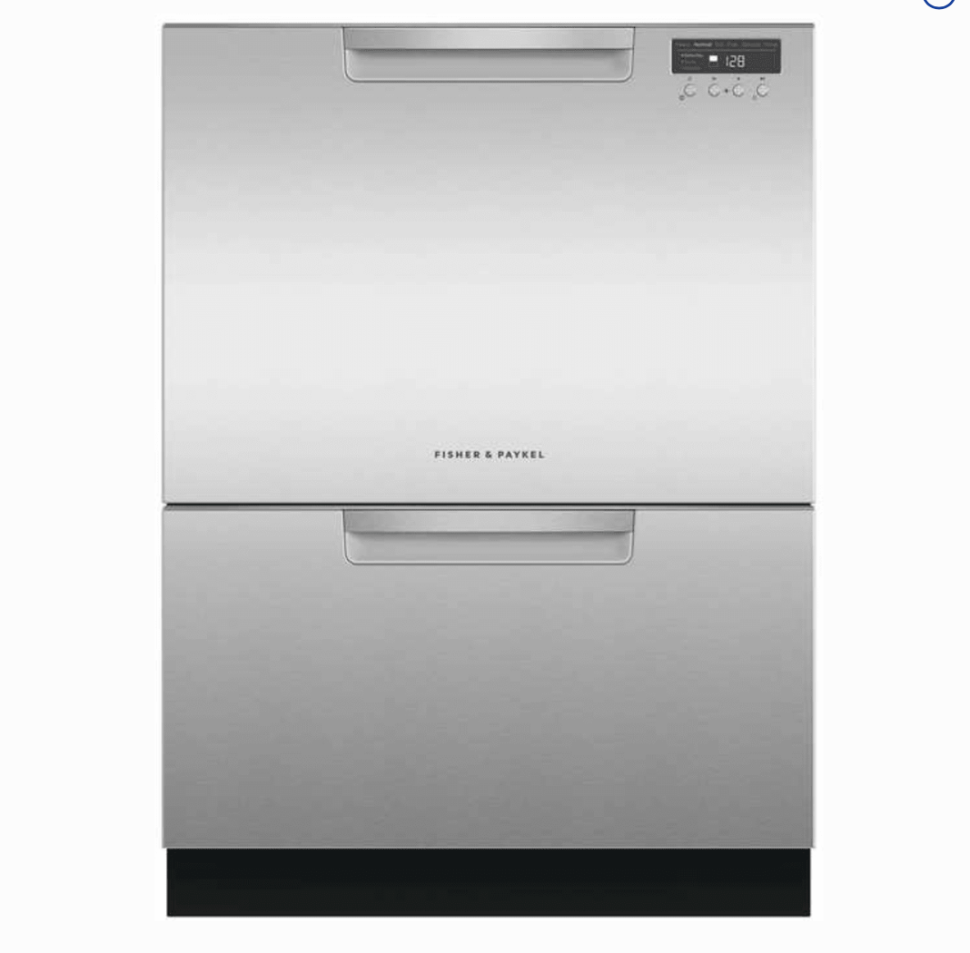 24 INCH Fisher & Paykel DishDrawer Series DD24DCTX9N Full Console Double DishDrawer with 14 Place Setting Capacity, 15 Wash Cycles, Sanitize, Cutlery Basket, Child Lock, 44 dBA Energy Star Stainless Steel