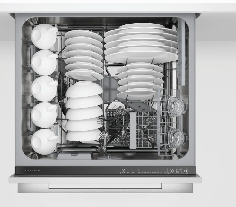24 INCH Fisher and Paykel Professional Series DD24DTX6PX1 Built-In Smart Double DishDrawer Dishwasher ,44dBA, Tall Top Drawer, Stainless Interior Drawer, Knock to Pause, Sanitize, Energy Star , Stainless Steel * New Open Box