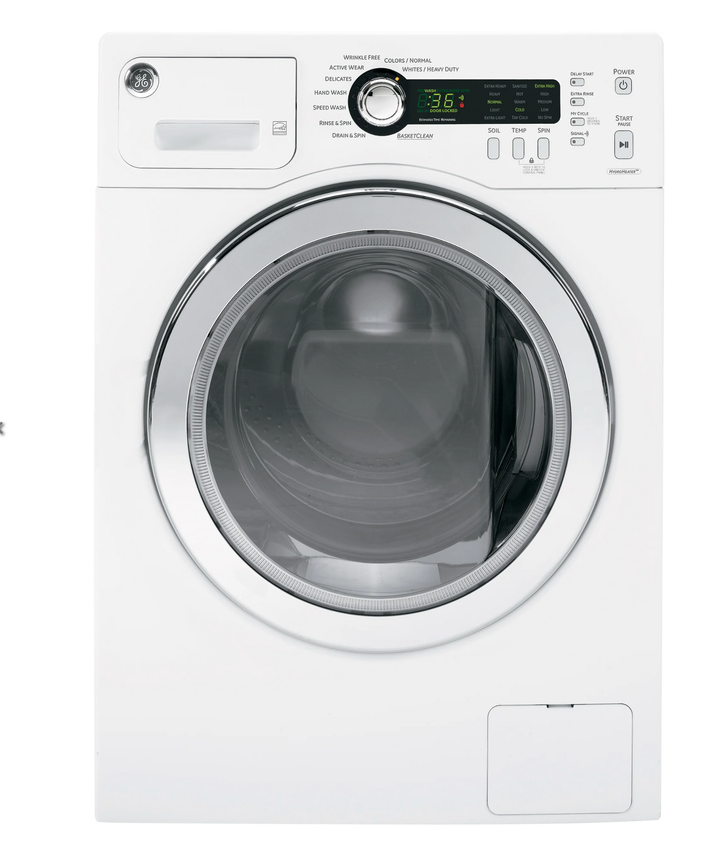 24 INCH GE WCVH4800K2WW Front Load Washer White * New Open box * Energy Star , Control Lock , Delicate Cycle , Stackable