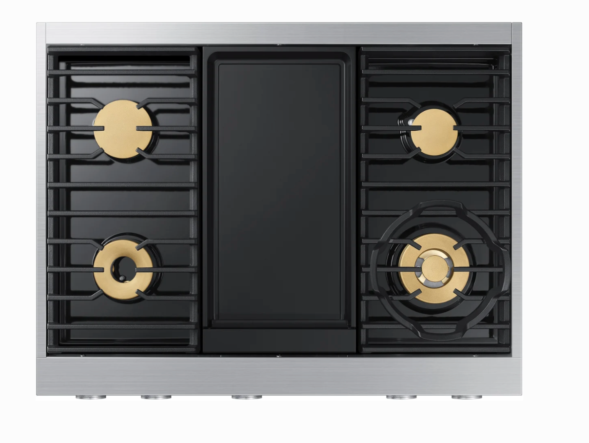 36 INCH Dacor Contemporary DTT36M974LS Gas Rangetop * New Open Box * 4 Sealed Burners, Continuous Grates, Auto Connected Hood, Simmer Sear Burners, Illumina Knobs, Electric Griddle , Stainless Steel, Natural Gas