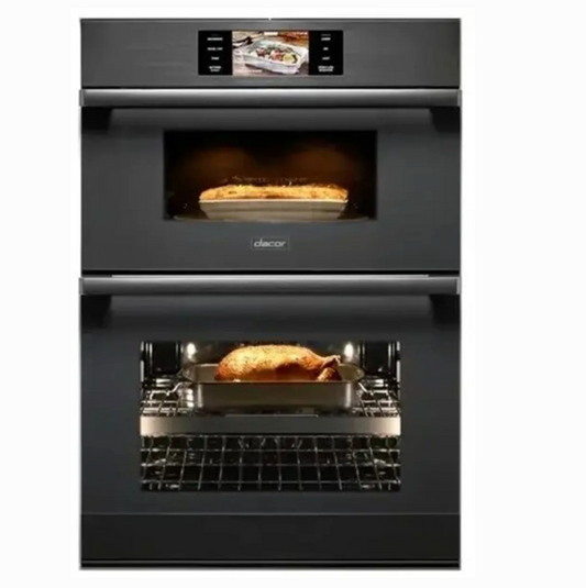 30 INCH Dacor  DOC30M977DM  Smart Electric Combination combo Wall Oven iQ Kitchen, Microwave Convection, GreenClean Self-Clean, Four-Part Dual Pure Convection, 1.9 cu. ft. Microwave, 4.8 cu. ft. Oven Steam Assist, Graphite Stainless * New Open Box