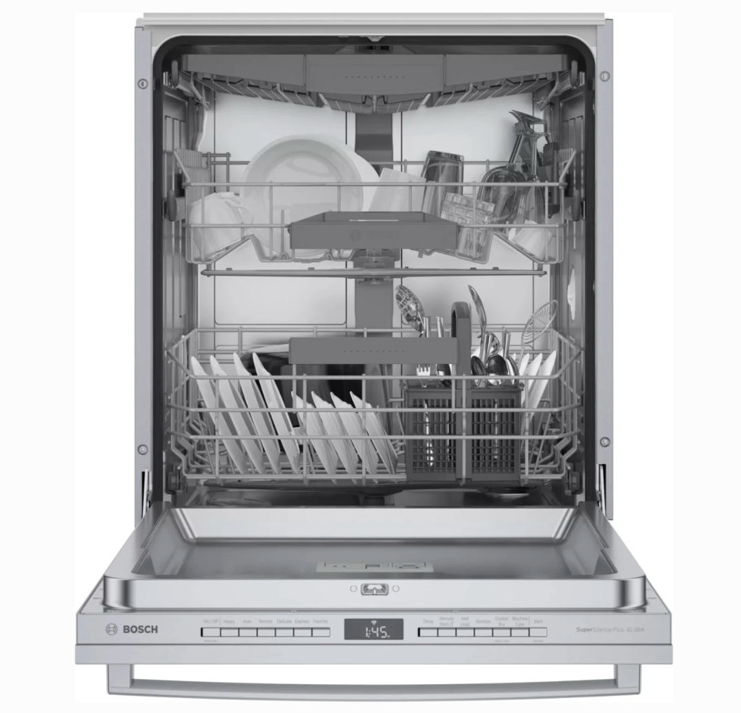 24 INCH Bosch 800 Series SGX78C55UC Built-In Dishwasher * New Open Box * Fully Integrated Built-In Smart  15 Place Setting Capacity, 6 Wash Cycles, 3rd Rack, 42 dBA, PrecisionWash, CrystalDry ADA , Stainless Steel
