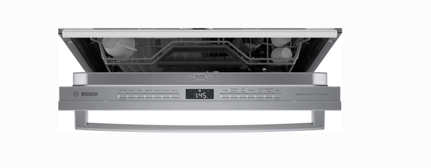 24 INCH Bosch 800 Series SGX78C55UC Built-In Dishwasher * New Open Box * Fully Integrated Built-In Smart  15 Place Setting Capacity, 6 Wash Cycles, 3rd Rack, 42 dBA, PrecisionWash, CrystalDry ADA , Stainless Steel