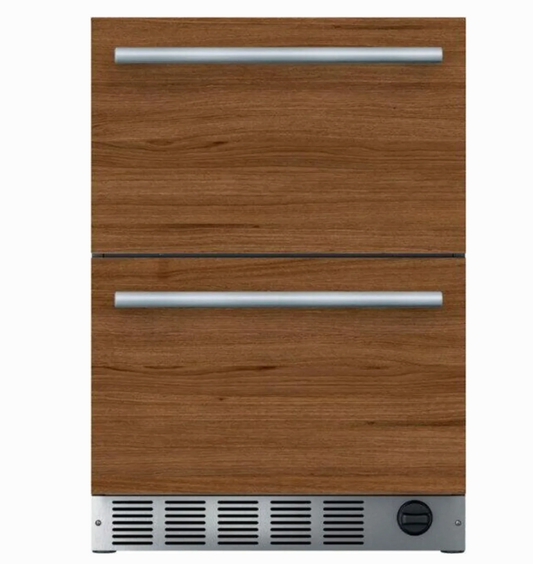 24 INCH Thermador  T24UC905DP Built-In Under Counter Double Drawer Freezer Refrigerator 4.3 cu. ft. , Sabbath Mode Star K Custom Panel-Ready * New Open Box