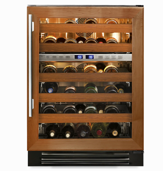 24 Inch TRUE Undercounter Dual-Zone Wine Cooler 45 Bottle, Built-In Panel Ready Glass NEW