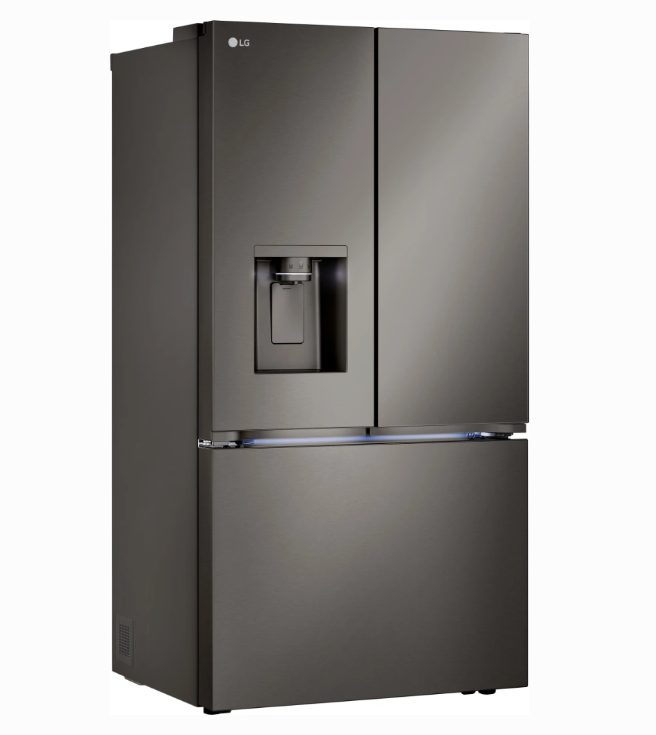 36 INCH LG LRYXC2606D Counter Depth MAX Freestanding French Door Smart Refrigerator , 26 Cu Ft , Cool Guard , Wi-Fi , Built In Ice Maker , UV Nano Dispenser Energy Star ADA Print Proof Black Stainless Steel