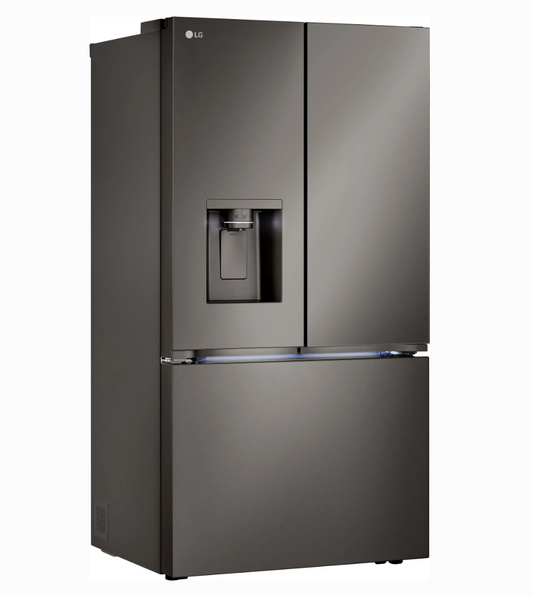 36 INCH LG LRYXC2606D Counter Depth MAX Freestanding French Door Smart Refrigerator , 26 Cu Ft , Cool Guard , Wi-Fi , Built In Ice Maker , UV Nano Dispenser  Energy Star ADA Print Proof Black Stainless Steel