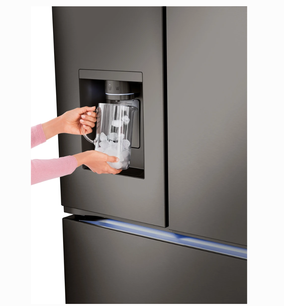 36 INCH LG LRYXC2606D Counter Depth MAX Freestanding French Door Smart Refrigerator , 26 Cu Ft , Cool Guard , Wi-Fi , Built In Ice Maker , UV Nano Dispenser Energy Star ADA Print Proof Black Stainless Steel