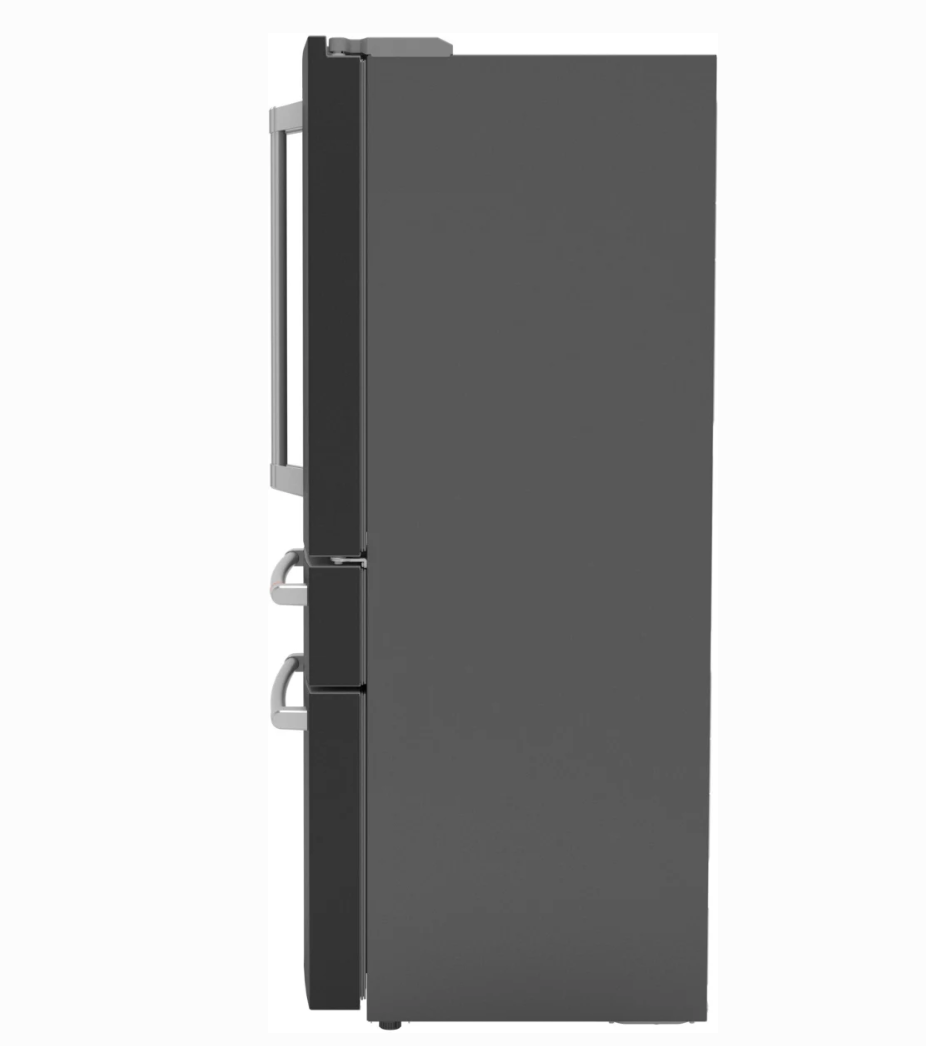 36 INCH GE Cafe CXE22DP3PD1  * New Open Box *. Counter Depth 4-Door French Door Smart Refrigerator  22.3 Cu. Ft. Hands-Free Autofill, Humidity Control System,  Convertible Drawer, BRASS Handles Wi-Fi, ENERGY STAR Matte Black .