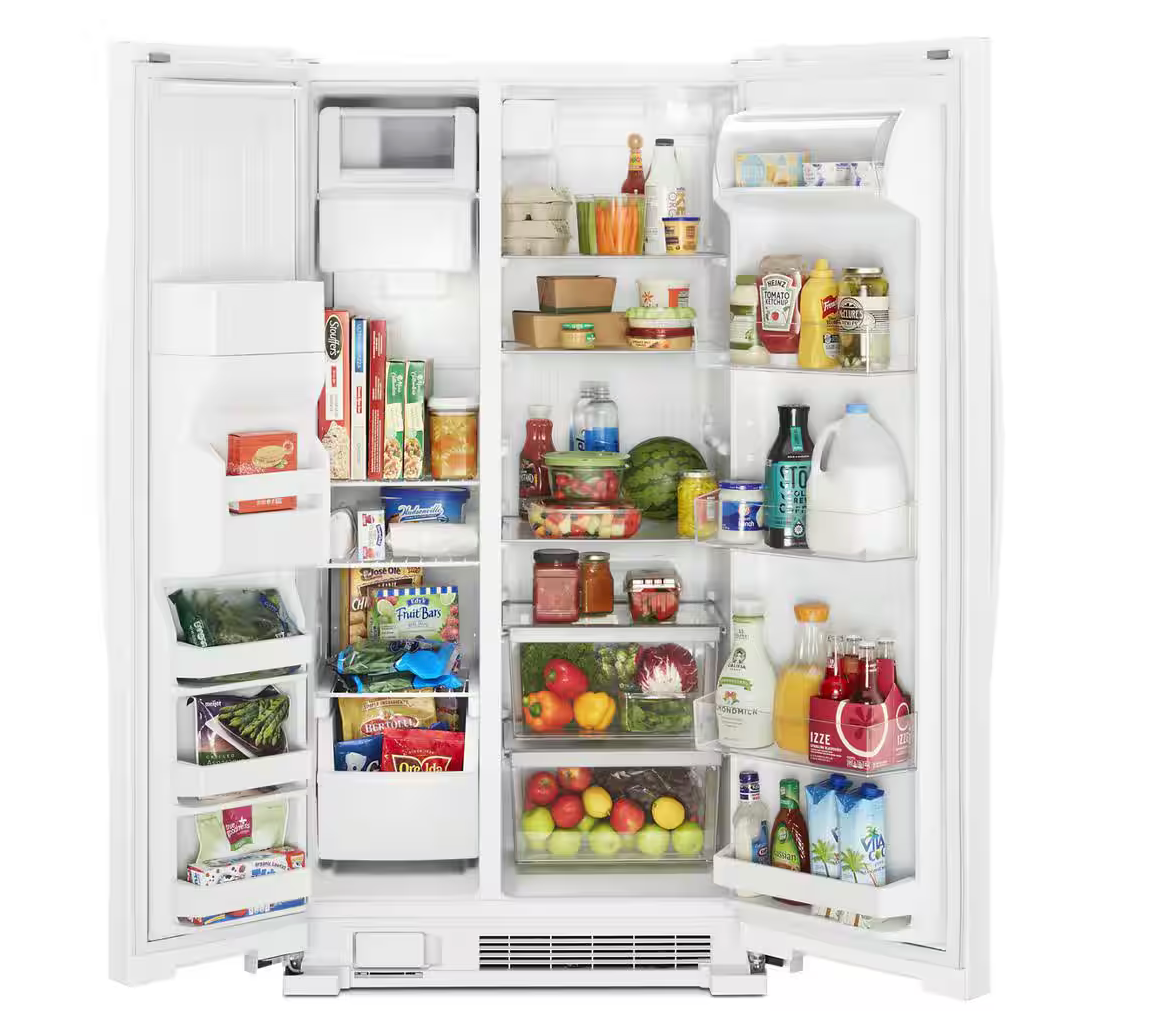 33 INCH Whirlpool WRS331SDHW Side by Side Refrigerator * New Open Box * White , Water Ice Dispenser ,66 Inch Height
