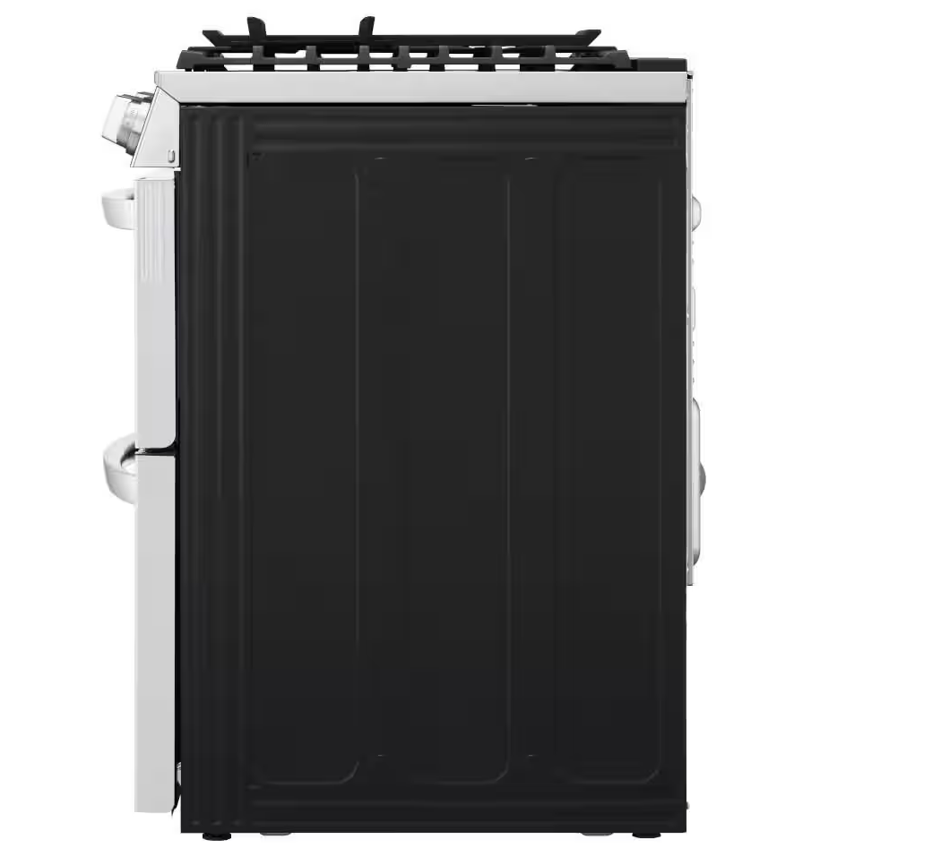 30 INCH LG LTGL6937F Slide-In Gas Range 5 Burners, Double Oven. * New Open Box ProBake Convection, Air Fry, EasyClean, SmoothTouch Glass Controls, WideView Window, Wi-Fi Connectivity, ThinQ Technology , UltraHeat Burner Print Proof Stainless Steel .