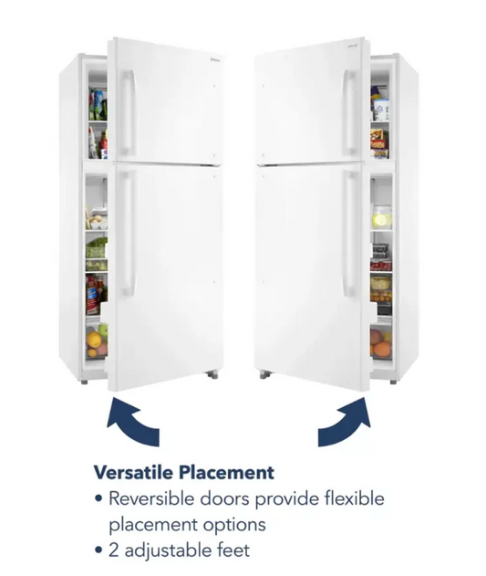 30 INCH Insignia NS-RTM18WHD2 Freezer White Refrigerator * New Open Box * 18.1 Cu Ft