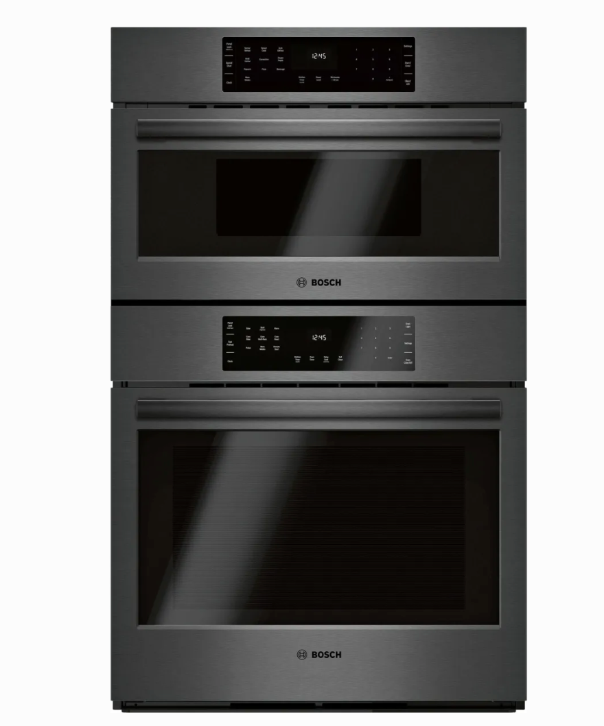 30 INCH Bosch 800 Series HBL8743UC Microwave Oven Combo Black Stainless Steel * New Open Box * Self Clean , Meat Probe , Fast Pre-Heat, Telescopic Racks., Speed Oven,WIFI,Proof Mode,Glide Racks