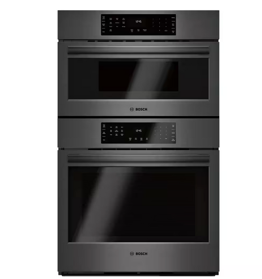 30 INCH Bosch 800 Series HBL8743UC Microwave Oven Combo Black Stainless Steel * New Open Box *  Self Clean , Meat Probe , Fast Pre-Heat, Telescopic Racks., Speed Oven,WIFI,Proof Mode,Glide Racks