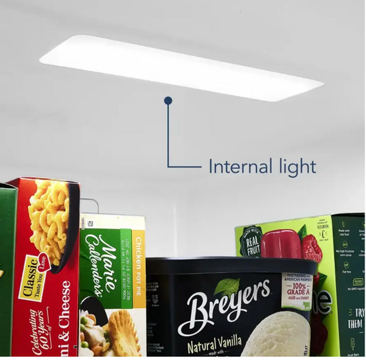 28 INCH Insignia 13.8 Cu. Ft. NSUZ14WH0 Upright Freezer * New Open Box * Convertible to Refrigerator , Interior Light , Energy Star , White ,  0 F to 110F