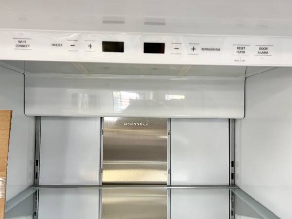 48 INCH GE Monogram ZISS480NNKSS Built-In Side by Side Refrigerator * New Open Box * Smart Counter Depth Built-In Side by Side Refrigerator  29.5 Cu. Ft. , Ice Maker, Stainless Steel .