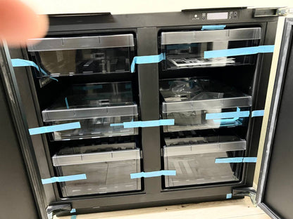 U-Line 3000 Series U3036RRINT00B 36" Built-In Refrigerator Dual Zone * New Open Box *  6 Full-Extension Drawer Bins, 2 Glass Shelves, Dual Zone Temperature Control, LED Theater Lighting , Star K , Solid Overlay .