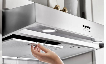 24 INCH Whirlpool WVU37UC4FS Under Cabinet Range Hood 3-Speed * New Open Box * 3 Speed , 250 CFM Blower ,  Push Button Controls , LED Task , Dishwasher Safe Grease Filters Duct Free Recirculation Option , 5 Sones Quiet Operation , Stainless Steel