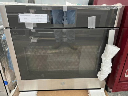 30 INCH GE Profile PTS700LSNSS Oven,Air Fry, Stainless Steel * New Open Box  * AIR FRY , 5 CU FT , No Preheat , Wi-FI, Control Lock , Goggle Assistant , Alexa , Smart HQ, Voice , Proof , ADA, Warm, Delay , FIT ,7 Inch LCD Screen Display , True Convection
