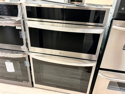 30 INCH LG WCEP6427F Microwave Wall Oven Combo * NEW OPEN BOX * Built In Smart Combination Wall Oven ,  6.4 Cu Ft , True Convection , AIR FRY , Thin Q ,  Backlift Touch Glass Controls , Infrared Heating ,  Speed Oven , Stainless Steel .