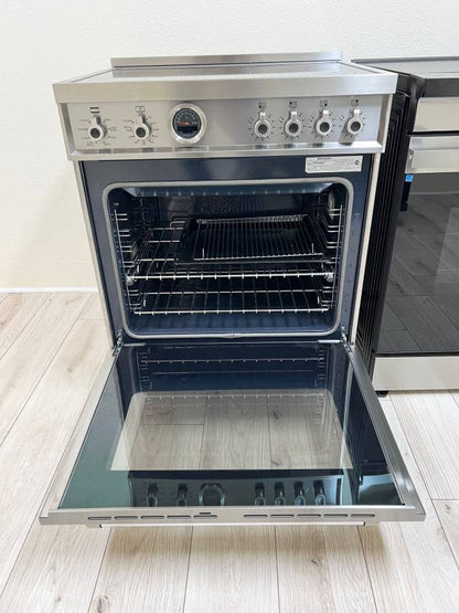 30 INCH Bertazzoni Professional PROF304INSXT Electric INDUCTION Range 4 Heating Zones, 4.6 cu. ft. ,  Pyrolytic Self Clean, Electric Broiler, Dual Convection Fans,  Smooth-Glide Telescopic Rack, Soft-Close Door, Food Probe Stainless Steel