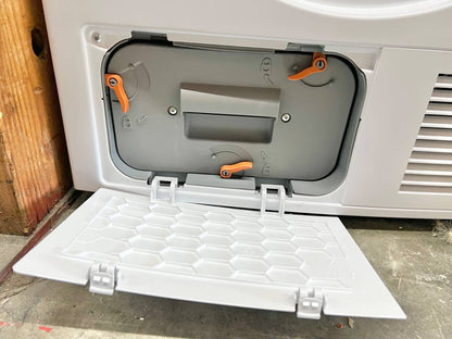 24 INCH Insignia 4.4 Cu. Ft. Stackable Electric Dryer Ventless *New Open Box * White , 16 Cycle , Ventless , Energy Star Certified , Damp Dry Signal , LCD Screen  with Knob , 4.4 CU FT ,