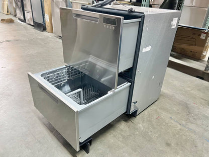 24 INCH Fisher & Paykel DishDrawer Series  DD24DCTX9N Full Console Double DishDrawer 14 Place Setting, 15 Wash Cycles, 3 Wash Modifiers, 6 Wash Programs, Sanitize, Cutlery Basket, Child Lock,44 dBA Energy Star Stainless