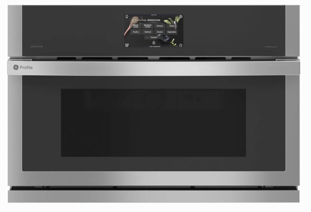 30 INCH GE Profile  PWB7030SVSS   1.7 cu. ft. Built-in Smart Microwave Oven 975 Watts,  Convection Cooking, Combination Fast Cook, Steam Sensor, Built-In WiFi, Glass Turntable, ADA , Stainless Steel * New Open Box *