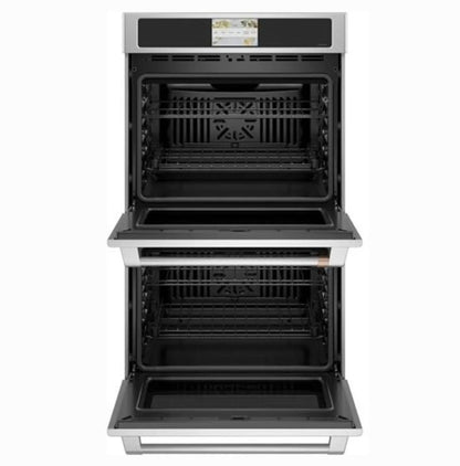 30 Inch GE Cafe CTD70DP2NS1 Double Wall Convection Oven * New Open Box *  10 Cu. Ft. ,  True European Convection Oven, Self-Clean,  Steam Clean Option, Hot-Air Frying, Keep Warm,  Proof, Precision Cooking Modes, UL Listed .
