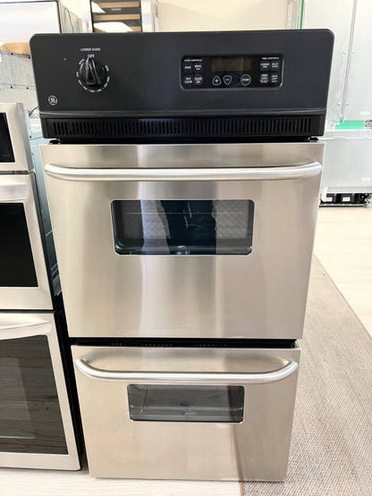 24 INCH GE JRP28SKSS Double Electric Wall Oven * New Open Box * Built In Stainless Steel , Clear View Windows , 30 AMP , Self Clean