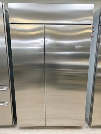 48 INCH GE Monogram ZISS480NNKSS Built-In Side by Side Refrigerator * New Open Box * Smart Counter Depth Built-In Side by Side Refrigerator  29.5 Cu. Ft. , Ice Maker, Stainless Steel .