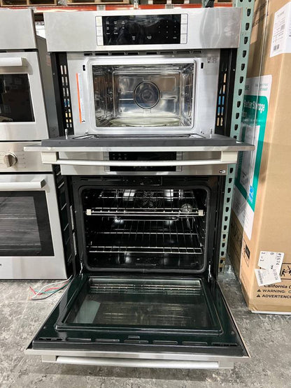 30 INCH Bosch 800 Series  HBL87M53UC Double Combination Smart Electric Wall Oven with 6.2 cu. ft. Total Capacity, Home Connect, 10 Auto Sensor Cooking Programs, New Open Box ,  Self-Clean