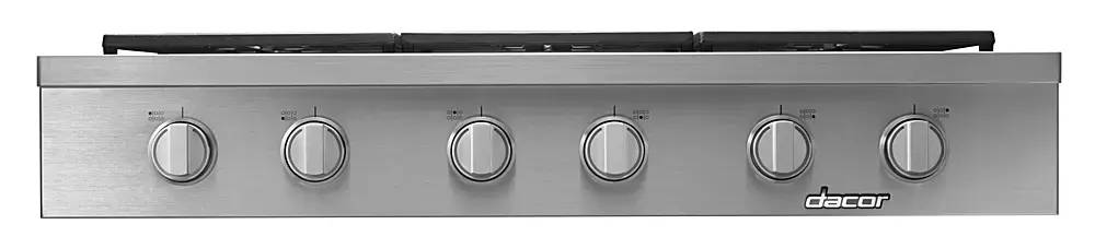 48 INCH Dacor  HRTP486SNG RangeTop with 6 Sealed Burners, Continuous Grates, Simmer Sear Burners, Perma-Flame, Illumina Knobs, Smart Flame, Griddle, New Open Box , Natural Gas