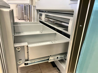 42 INCH KitchenAid KBFN502ESS Built-In French Door Refrigerator * NEW OPEN BOX * 24.2 cu. ft. Capacity,  4 Glass Shelves, Preserva Food Care System,  Automatic Ice Maker, Platinum Interior, LED, Door Open Alarm, Sabbath Mode,  ENERGY STAR Stainless Steel