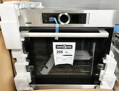 24 INCH Bosch 500 Series HBE5452UC Single Electric Wall Oven * NEW Open Box ,Home Connect, European Convection, ecoClean, 11 Cooking Modes, Fast Pre-Heat, Kitchen Timer, 2.5 cu. ft. , Stainless Steel .