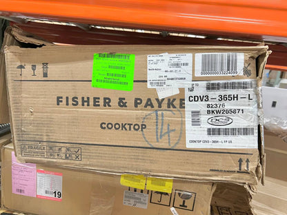 36 INCH Fisher & Paykel Series 9 Professional Series  CDV3365HL Gas Cooktop LP 5 Sealed Dual Flow Burners, Self-Locating Continuous Grates,  LED Halo Control Dials, ADA  Liquid Propane , New Open Box