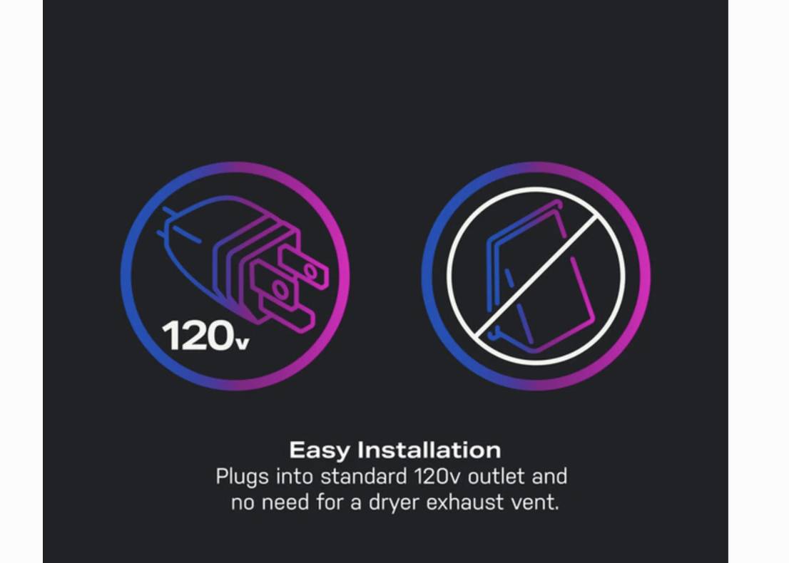 28 INCH GE Profile PFQ97HSPVDS Front Load Washer Dryer Combo * NEW ** 4.8 Cu Ft , Energy Star , Ventless Heat Pump Dryer, 110V outlet, ADA, Carbon Graphite.