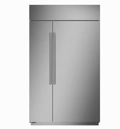 48 INCH GE Monogram ZISS480NNKSS Built-In Side by Side Refrigerator * New Open Box * Smart Counter Depth Built-In Side by Side Refrigerator  29.5 Cu. Ft. , Ice Maker, Stainless Steel .