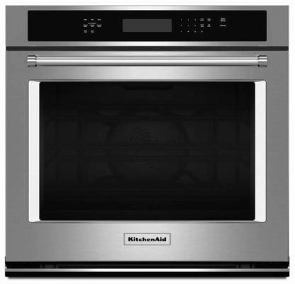 30 INCH KitchenAid KOSE500ESS Single Convection Electric Wall Oven New Open Box Stainless Steel * 5 Cu Ft , Even Heat True Convection Oven , ADA Compliant , Self Clean.