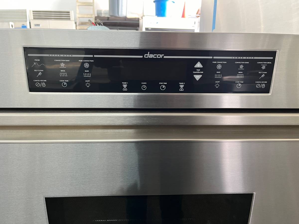 30 INCH DACOR Built In Double Wall Convection Oven Stainless Steel , Used condition