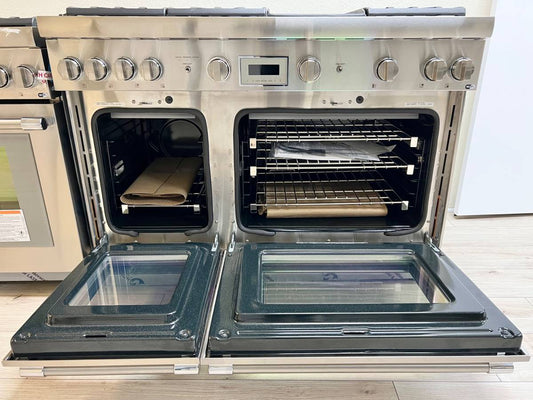 48 INCH Thermador Pro Harmony PRD486WDHU Dual Fuel Range New Open Box Stainless Steel