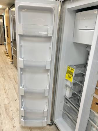 48 INCH GE Monogram ZISS480NNKSS Built-In Side by Side Refrigerator * New Open Box * Smart Counter Depth Built-In Side by Side Refrigerator  29.5 Cu. Ft. , Ice Maker, Stainless Steel .