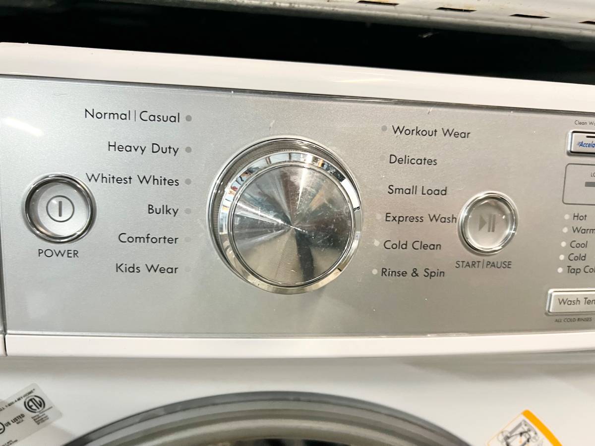 27 Inch Kenmore Elite Front Load Washer Dryer Set Steam White, Used Condition