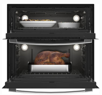 30 INCH GE Profile PTS9200SNSS Double Wall Oven Convection * New Open Box *  Twin Flex 5.0 Cu. Ft.,  True European Convection Precise Air,  Self-Clean Steam Clean Option,  Proof Mode, Temperature Probe, Star-K , Stainless Steel .