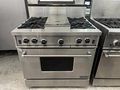 36 INCH Garland Gas Range, 4 Burner with Griddle ,Convection Oven, Stainless Steel , Used Condition ,